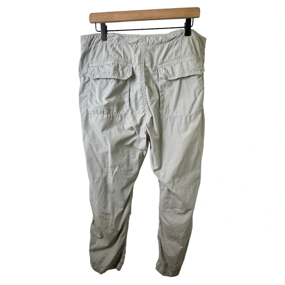 J Crew Pants Mens 36x30 Canvas Chino Lightweight Gray Drawstring Ankle Summer